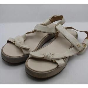 Michael Michael Kors Cream Bow Slingback Strappy Sandals Women's Size 9M